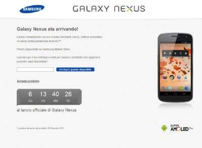 Galaxy Nexus countdown