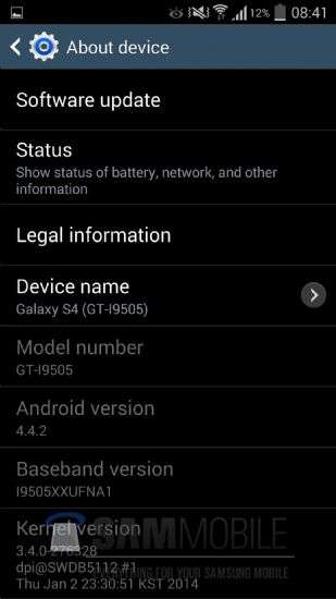 Galaxy S4 KitKat