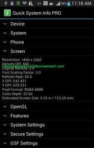 Galaxy S5 screenshot