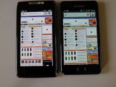 Galaxy s2 vs Razr