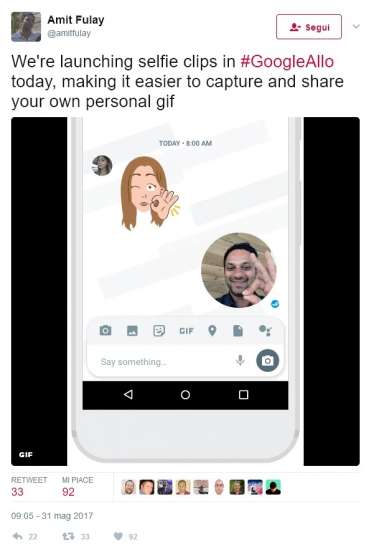 Con Google Allo possiamo creare emoji col nostro volto
