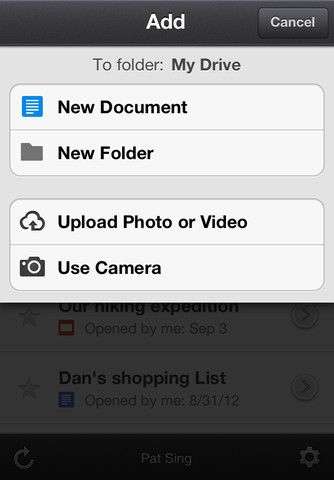 Google Drive iOS
