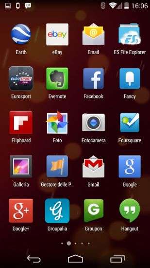 LG Google Nexus 5: drawer applicazioni