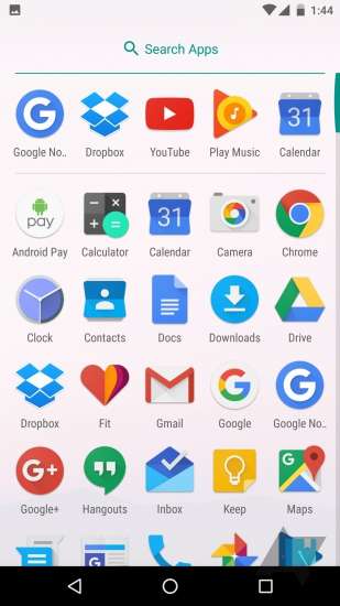 Nuovo Launcher Google Nexus Marlin e Sailfish