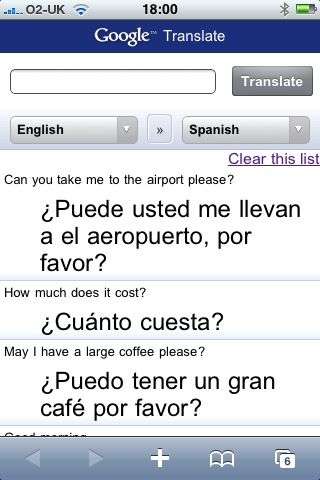 Google Translator per iPhone