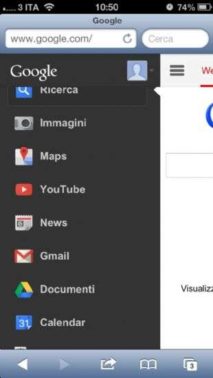 Google homepage