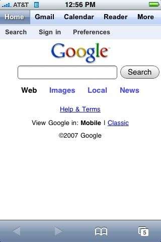 Google sull'iPhone