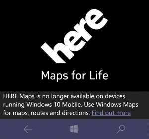 Here Maps Windows 10 Mobile