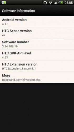 HTC One X Jelly Bean