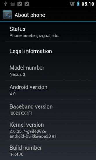 ICS su Nexus S