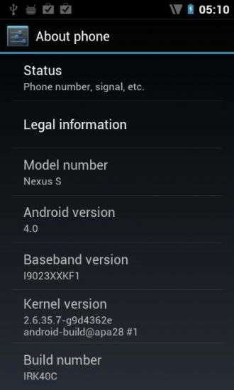 ICS su Nexus S