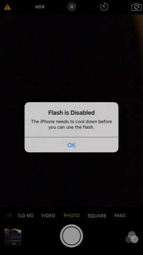 Il messaggio di errore su iPhone 6s