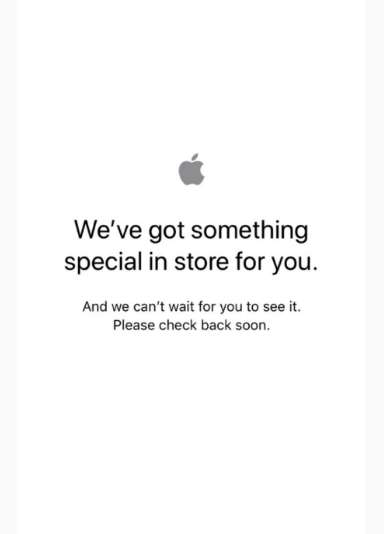 Il messaggio su Apple Store