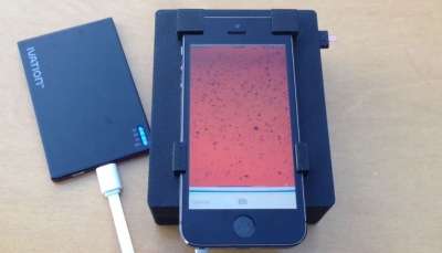 Il microscopio realizzato con l'iPhone