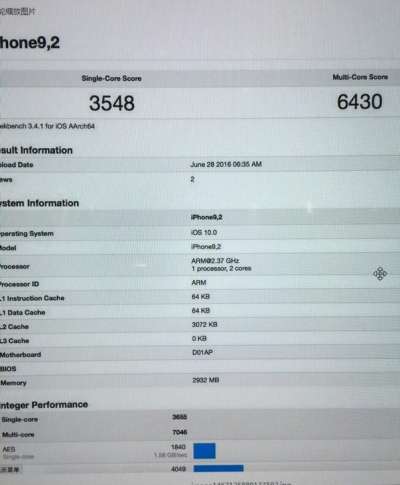 Il presunto nuovo iPhone su Geekbench