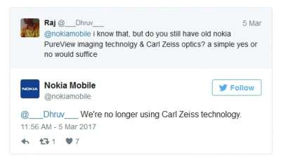 Il tweet di Nokia