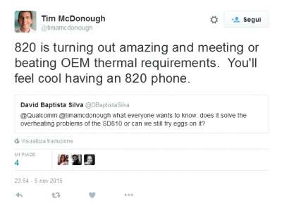 Il tweet di Tim McDonough