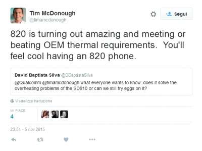 Il tweet di Tim McDonough