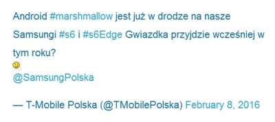 Il tweet in polacco di T-Mobile Polonia