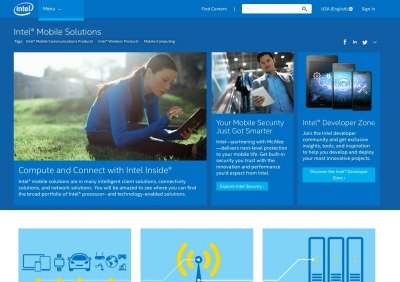 Il sito Mobile di Intel