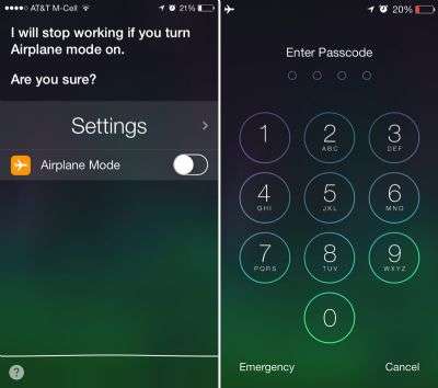 iOS7 airplane