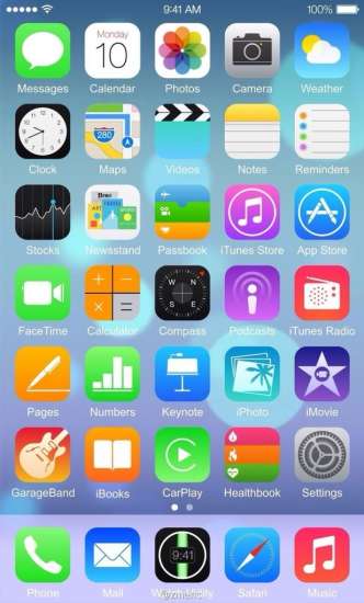 Lo screenshot che ritrae il presunto iOS 8