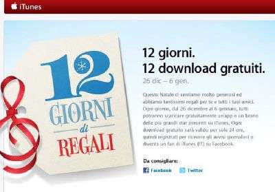 itunes 12 giorni di regali