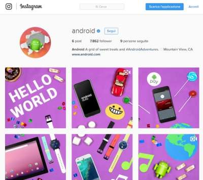 L'account Instagram di Google