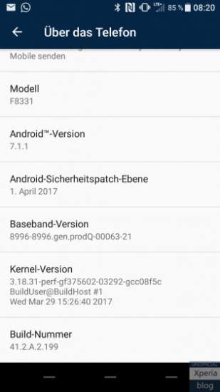 L'update per Xperia XZ