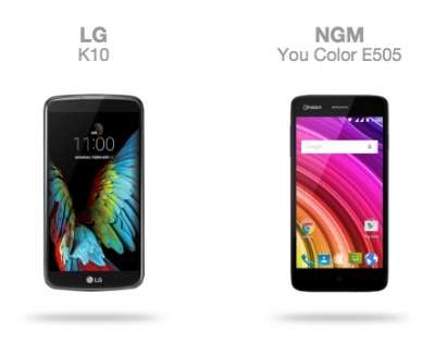 LG K10 e NGM You Color E505 in listino Scegli 10