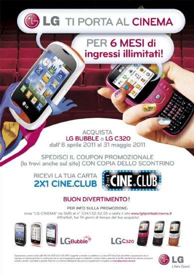 LG regala il cinema con LG C320 ed LG Bubble