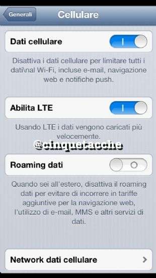 LTE vodafone iPhone5