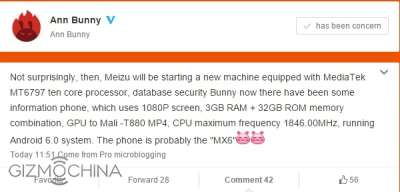 Meizu MX6, forse con Helio X20