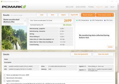 Benchmark eseguito su Microsoft Surface Pro 4