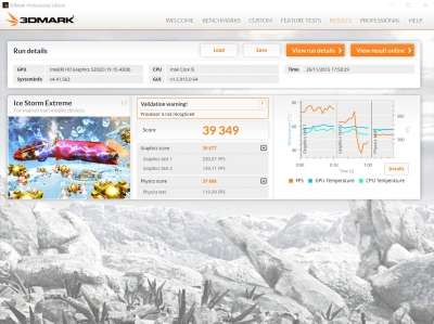 Benchmark eseguito su Microsoft Surface Pro 4