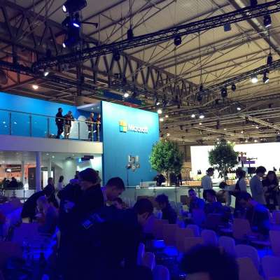 Lo stand Microsoft al MWC