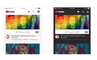 Le due modalità dell'app Youtube