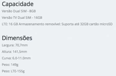 La scheda tecnica del Moto G 2014 LTE