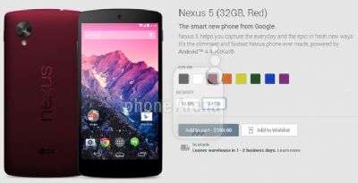 Nexus 5 colors