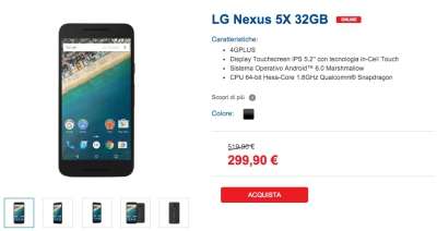 Nexus 5X in offerta con TIM