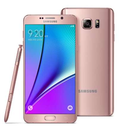 Samsung Galaxy Note 5 nella versione in rosa-oro
