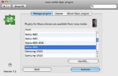 nove media iSync plugins