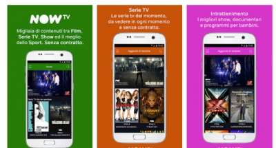 Now TV arriva su smartphone Android