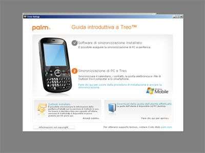 Il software PC di Palm Treo Pro