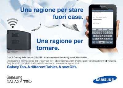 Promozione Galaxy Tab di Samsung