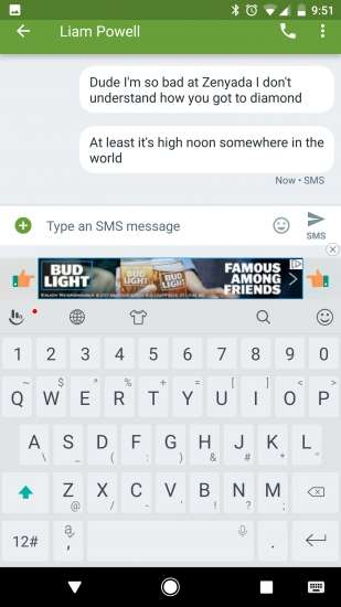 pubblicità tastiera HTC