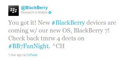 RIM annuncio Twitter