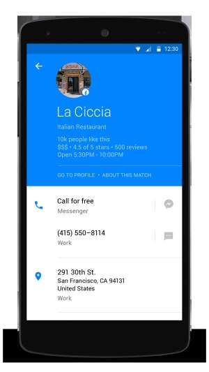 Ricerca di numeri con l'app Hello