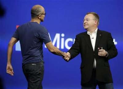 Satya Nadella e Stephen Elop