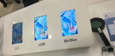 Display Samsung 4K Amoled Bio Blue
